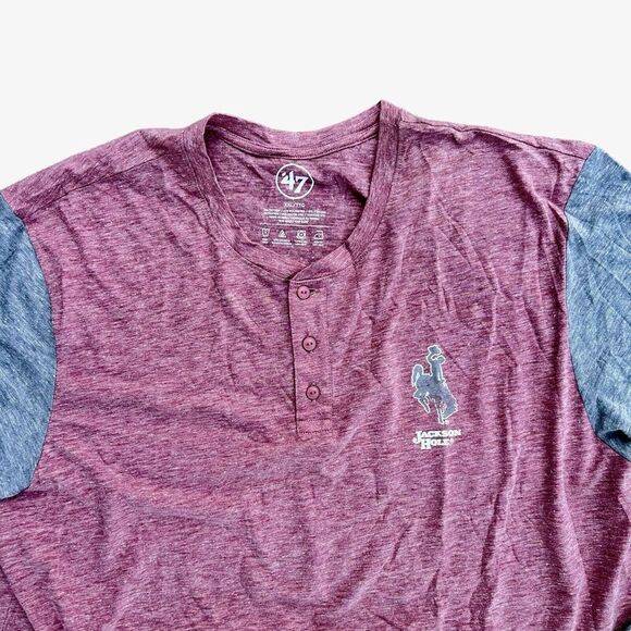 47 Forty Seven  JACKSON HOLE Wyoming Long Sleeve Crewneck T-Shirt Men's XXL New - Picture 3 of 5